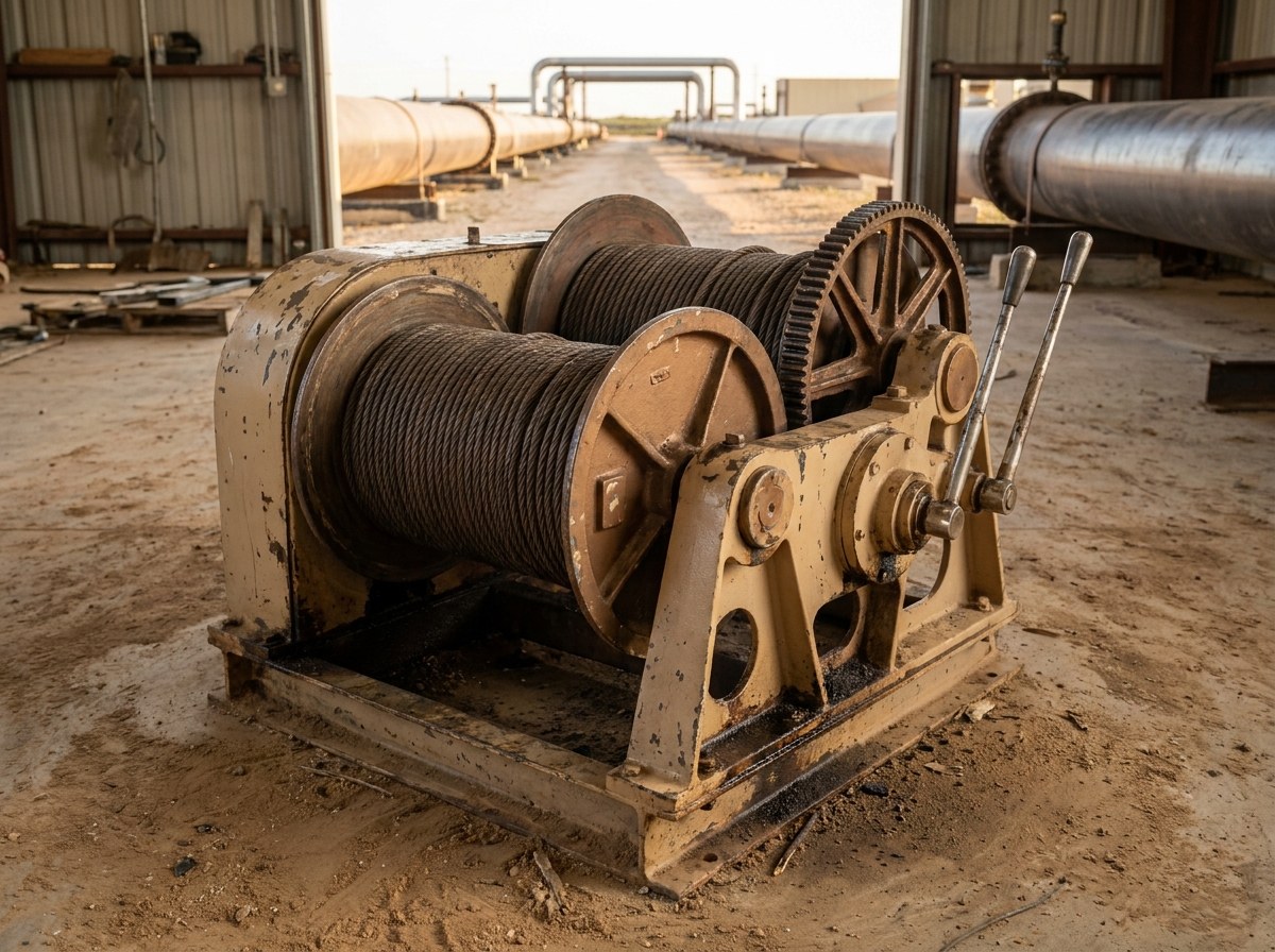 pipe cleaning pig winch